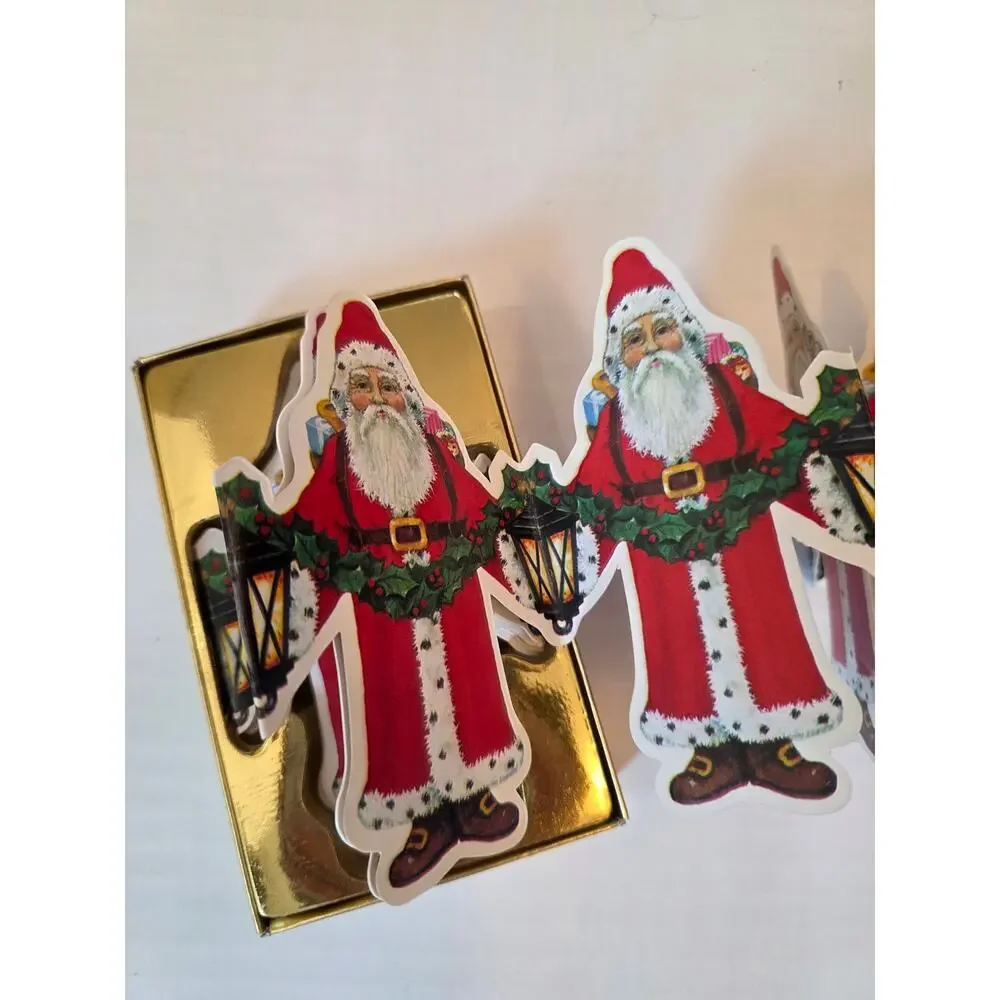 Kurt S. Adler Victorian Santa 9 Ft. Garland Printed in Taiwan NIB.